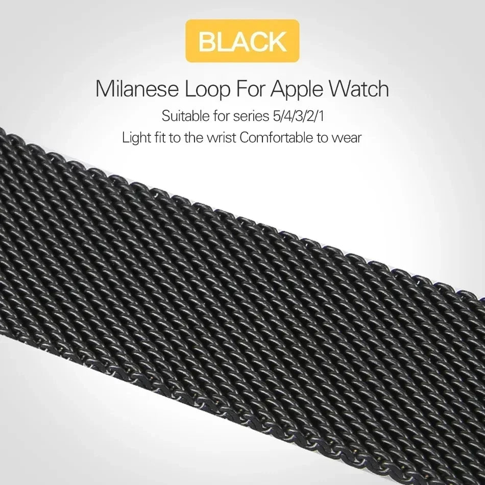 【海外直送品】Apple Watch用 ミラネーゼループ、ストラップ、バンド、 シリーズ 9, 7, 8, 4, 5, 6, SE 2,49mm, 45mm, 44mm, 42mm 38mm、40mm、41mm、ウルトラ