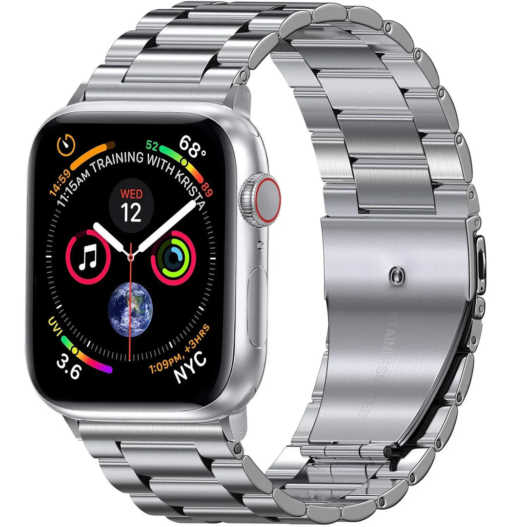 【海外直送品】Apple Watch用ステンレススチールストラップ, シリーズ7, 6, 5, se, 8, ultra, 49mm, 45mm, 41mm, 40mm, 44mm