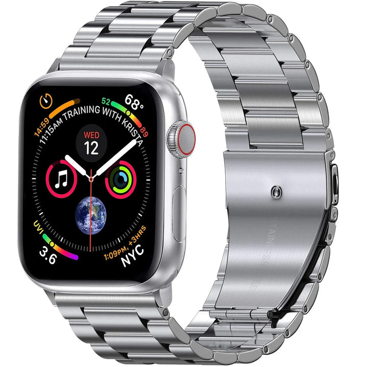 【海外直送品】Apple Watch用ステンレススチールストラップ, シリーズ7, 6, 5, se, 8, ultra, 49mm, 45mm, 41mm, 40mm, 44mm