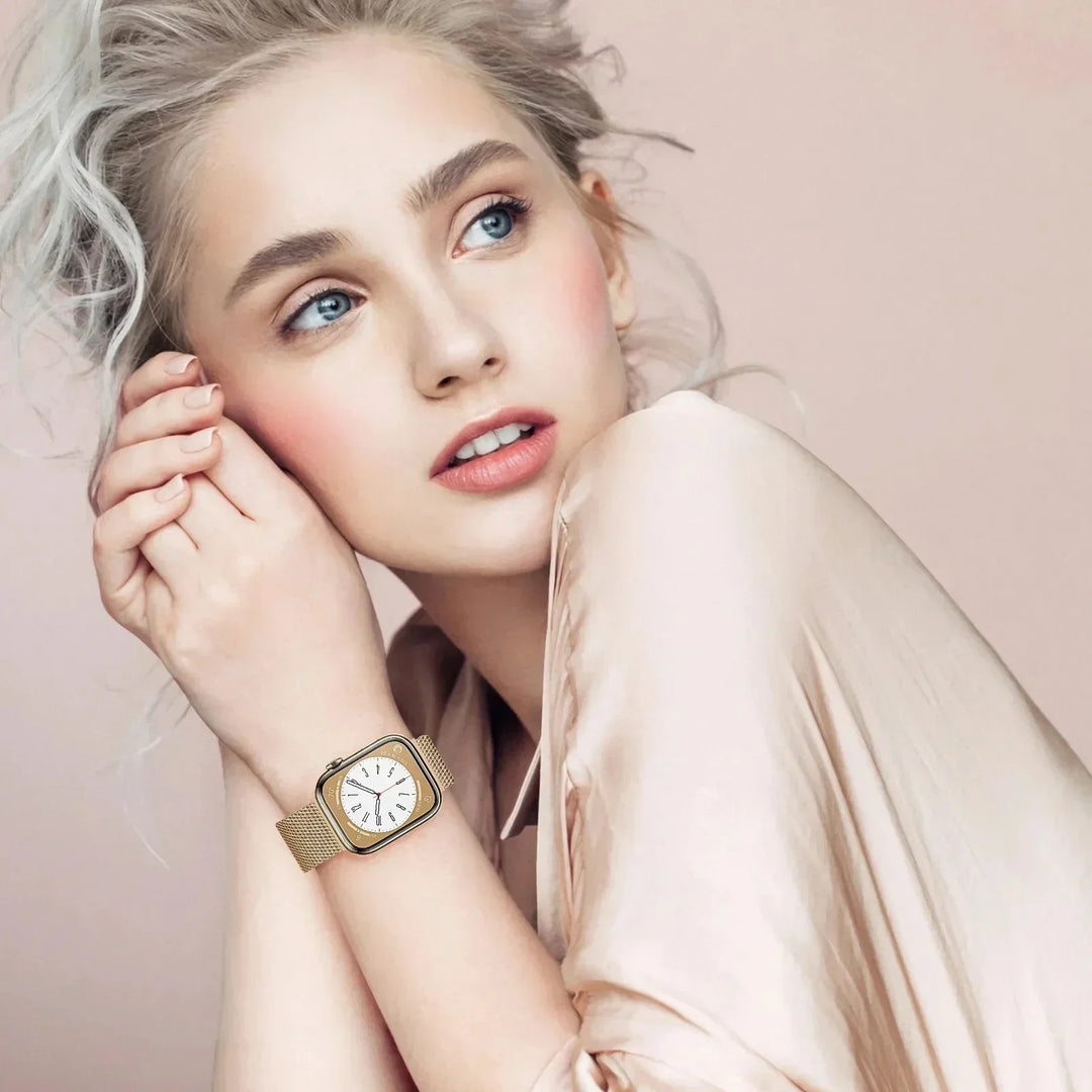 【海外直送品】Apple Watch用 ミラネーゼループ、ストラップ、バンド、 シリーズ 9, 7, 8, 4, 5, 6, SE 2,49mm, 45mm, 44mm, 42mm 38mm、40mm、41mm、ウルトラ