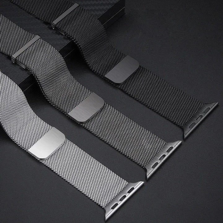 【海外直送品】Apple Watch用 ミラネーゼループ、ストラップ、バンド、 シリーズ 9, 7, 8, 4, 5, 6, SE 2,49mm, 45mm, 44mm, 42mm 38mm、40mm、41mm、ウルトラ