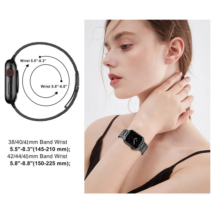 【海外直送品】Apple Watch用ステンレススチールストラップ, シリーズ7, 6, 5, se, 8, ultra, 49mm, 45mm, 41mm, 40mm, 44mm