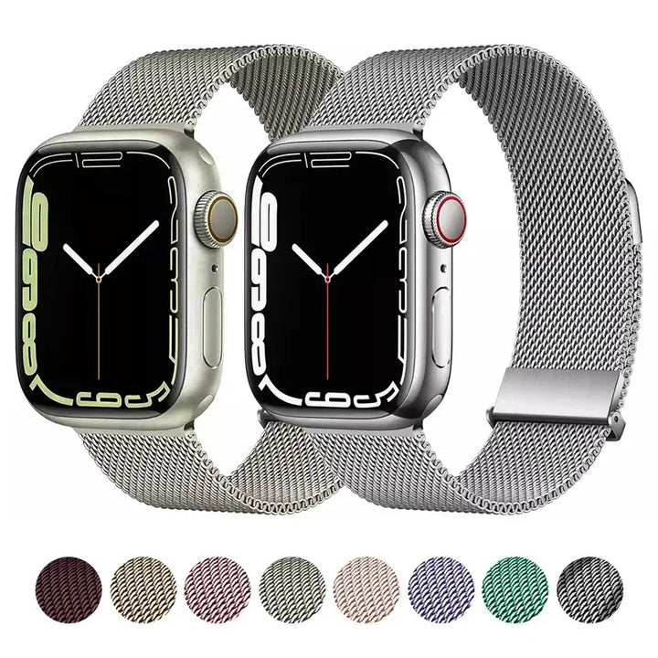 【海外直送品】Apple Watch用 ミラネーゼループ、ストラップ、バンド、 シリーズ 9, 7, 8, 4, 5, 6, SE 2,49mm, 45mm, 44mm, 42mm 38mm、40mm、41mm、ウルトラ