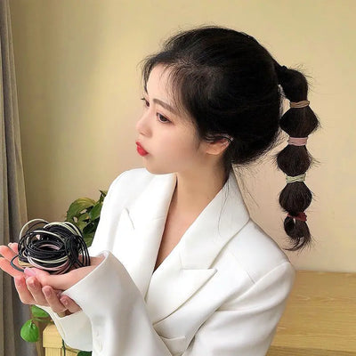 【海外直送品】ヘアゴム,ヘアバンド,アクセサリー,100個