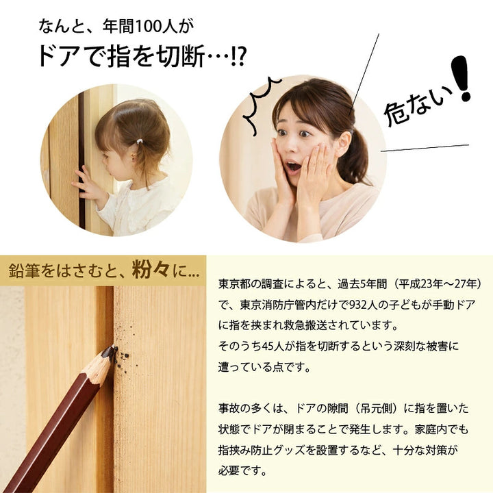 指はさみぼうし 蝶番裏側・トンガリ帽子型 蝶番表側・まる帽子型取り付け型 指挟み防止アイテム
