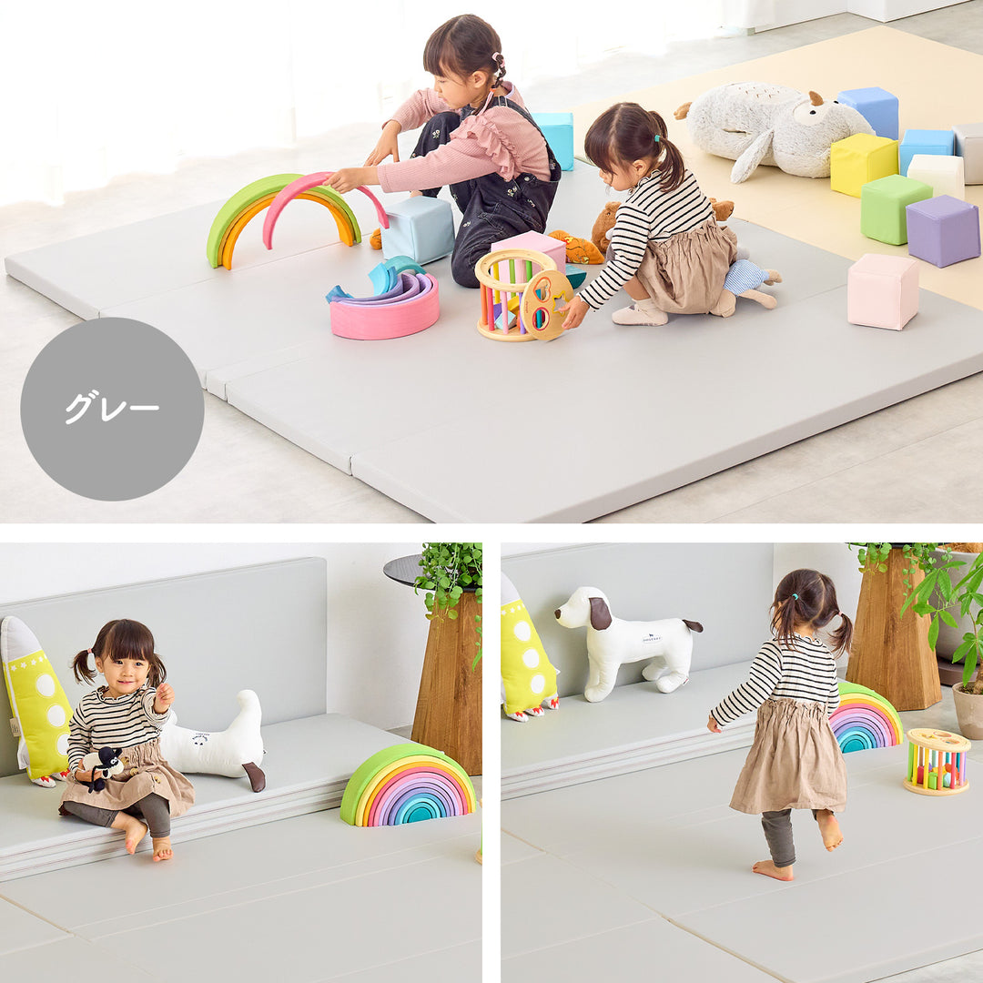 ＼レビュープレゼント中／ 【シームレス＆4つ折り 選べる2タイプ】折りたたみプレイマット200×140cm 160x120cm | DoriDori（ドリドリ）