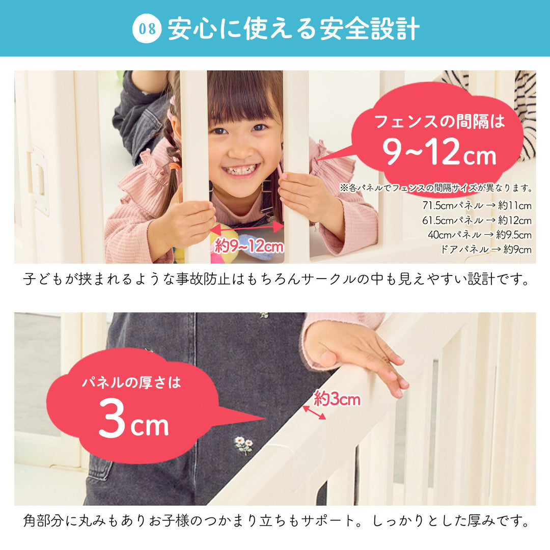 ＼レビュープレゼント中／ ベビーサークル ドア付き 140×200cm 130×160cm