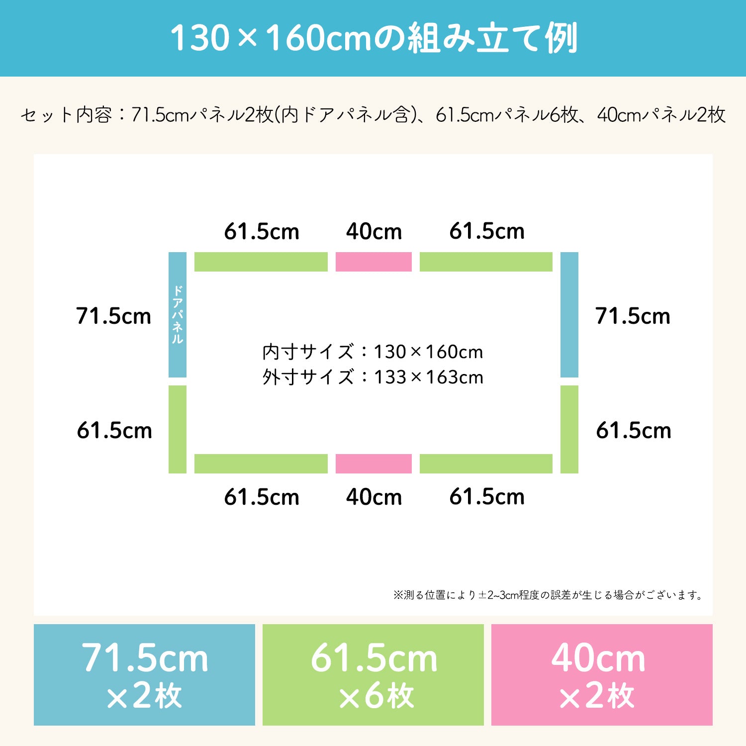 レビュープレゼント中／ ベビーサークル ドア付き 140×200cm 130×160cm
