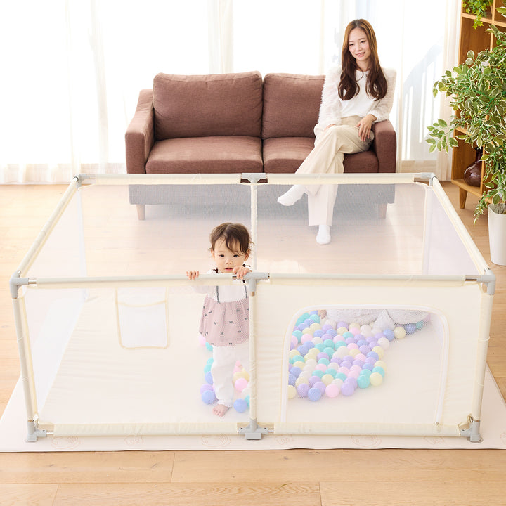 ＼レビュープレゼント中／ メッシュサークル ドア付き 120×160cm 160×180cm | DoriDori（ドリドリ）