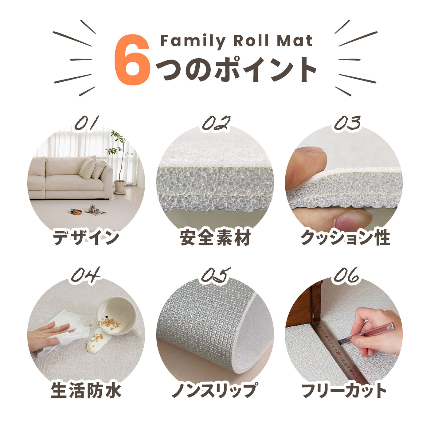 カットできるロールマット Family Roll Mat 110x220cm | ECOFOAM（エコフォーム）