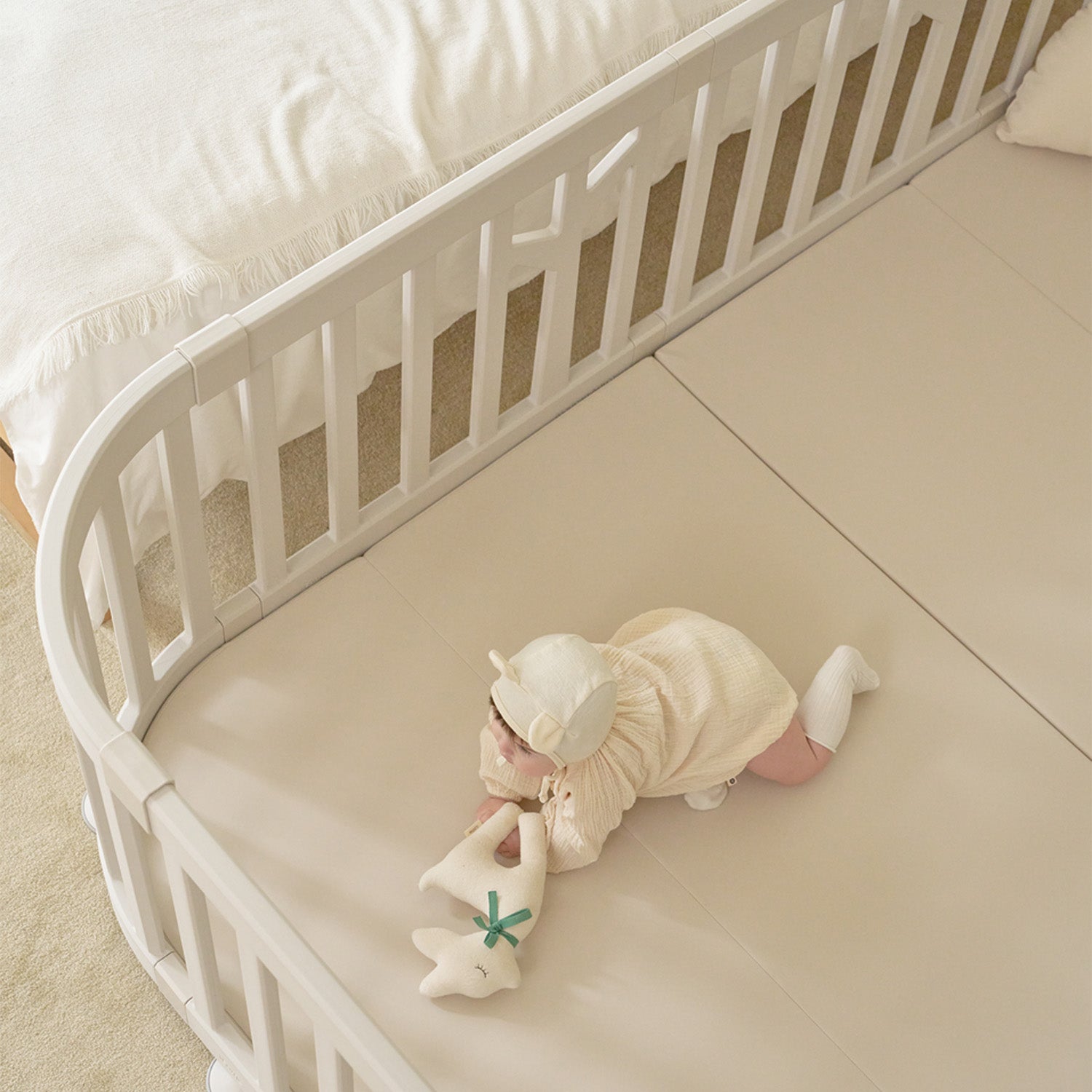 期間限定15%OFF／ベビーサークル バーチ ラウンド ドア付き10枚