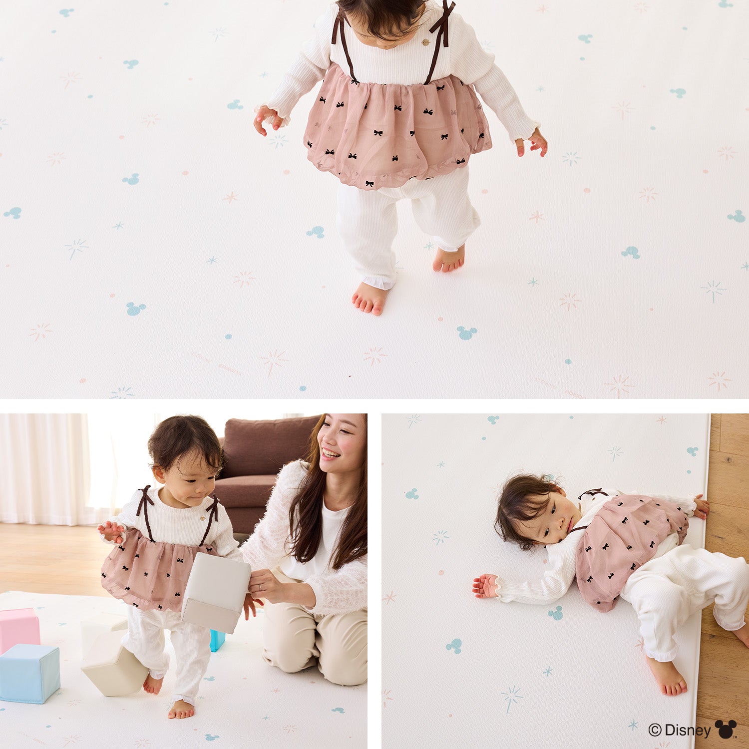 ミッキーマウス 防水 ベビープレイマット 140x200cm | EDISONmama