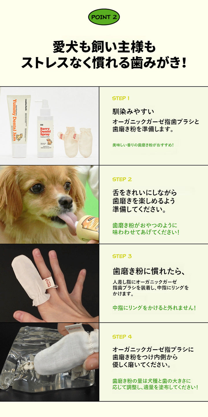 Laughing Charlie ラフィング・チャーリー オーガニックガーゼ 指歯ブラシ STEP1 (6個入)