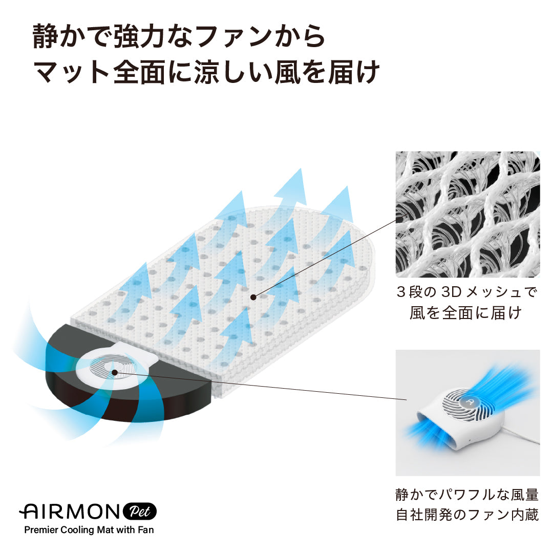 【期間限定価格】送風ファン内蔵クールマット エアモンペット | ONLEE（オンリー）