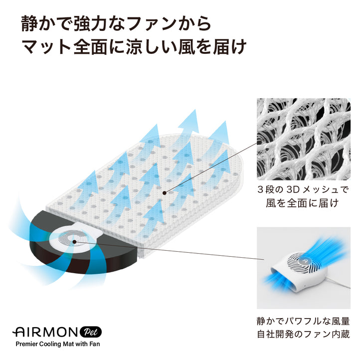 【期間限定価格】送風ファン内蔵クールマット エアモンペット | ONLEE（オンリー）