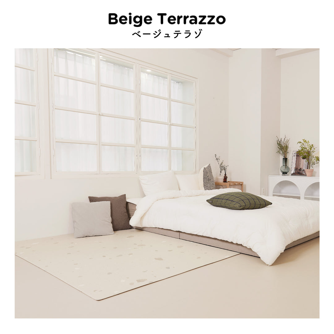 抗菌・防水クッションマット 140x180 (色)アーモンドミルク 抗菌・防水クッションマット 140x180 (色)アーモンドミルク