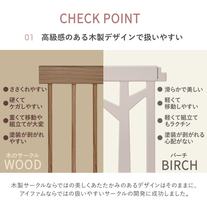 ペットサークル バーチ ドア付き 8枚セット | iFam（アイファム）