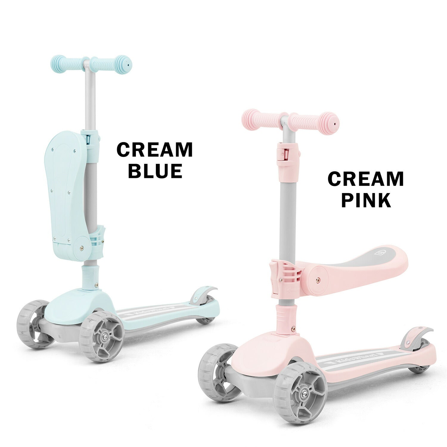 キックボード if130 2way 光るキックボード iFam クリームピンク グリーン）2way 光るキックボード | iFam KidsWheel（アイファム