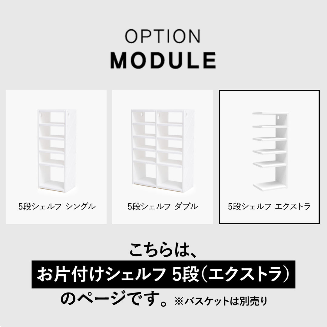 お片付けシェルフ5段エクストラ MIPICK MODULE ORGANIZER 5-LEVEL | iFam（アイファム）