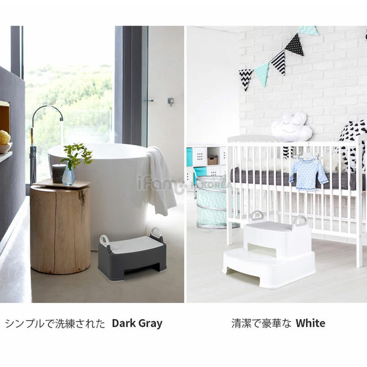 ＼1段、新登場！／キッズステップ ヘリンボーンハンドル付きステップスツール | iFam（アイファム）