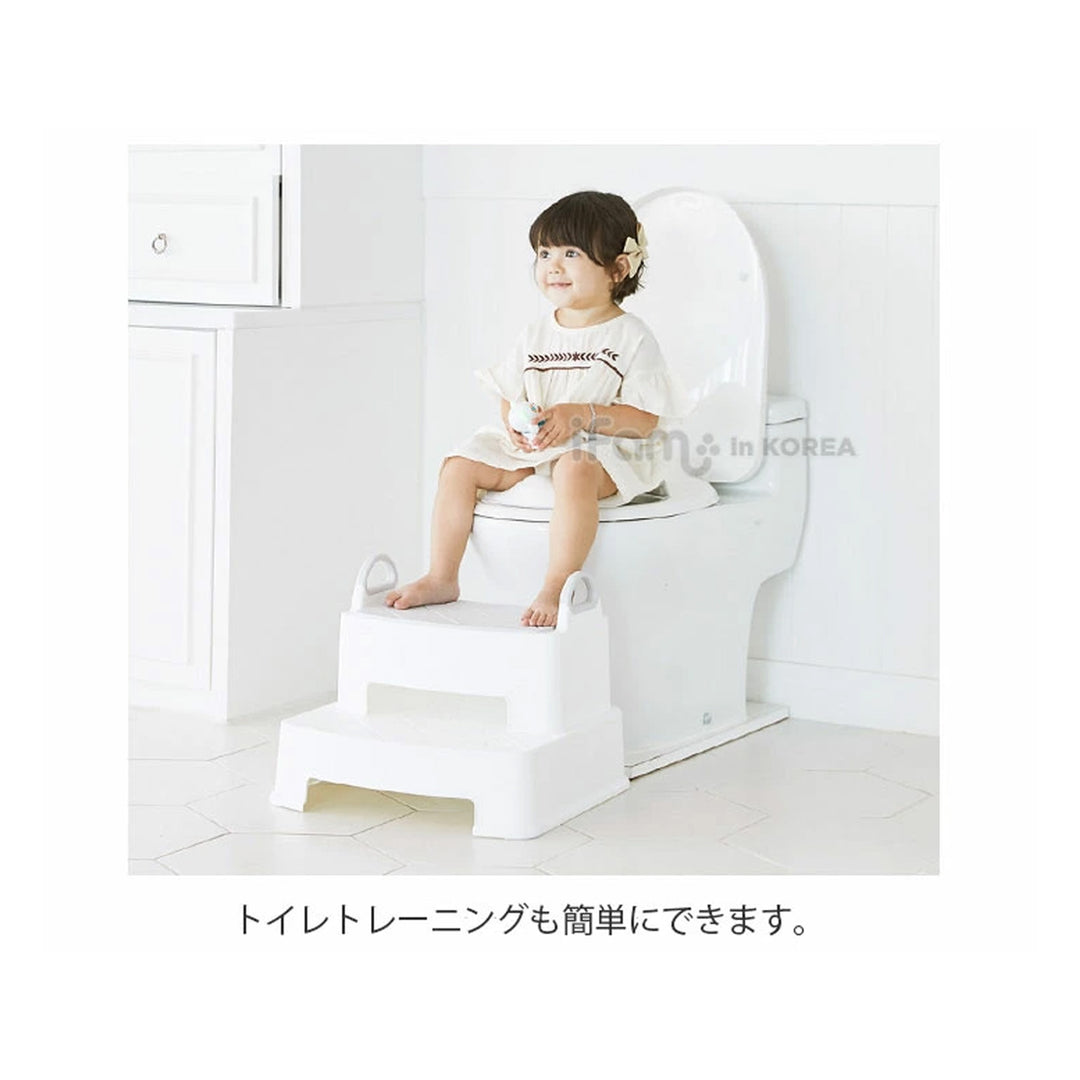 ＼1段、新登場！／キッズステップ ヘリンボーンハンドル付きステップスツール | iFam（アイファム）