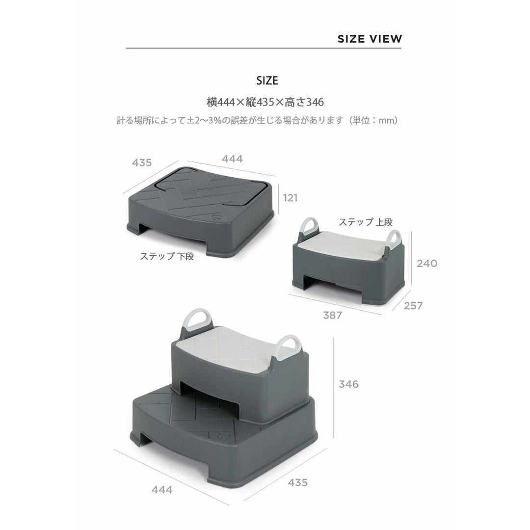 ＼1段、新登場！／キッズステップ ヘリンボーンハンドル付きステップスツール | iFam（アイファム）