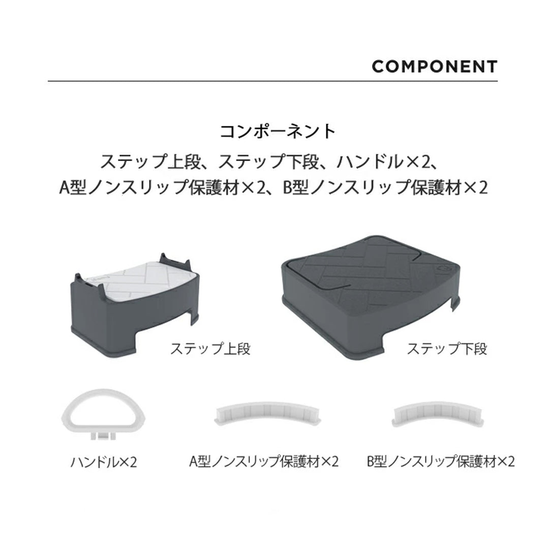 ＼1段、新登場！／キッズステップ ヘリンボーンハンドル付きステップスツール | iFam（アイファム）