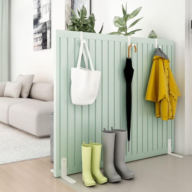 脚付きパネル2枚(ダブルセット) Firstパーテーション | Takemehom（テイクミーホーム）